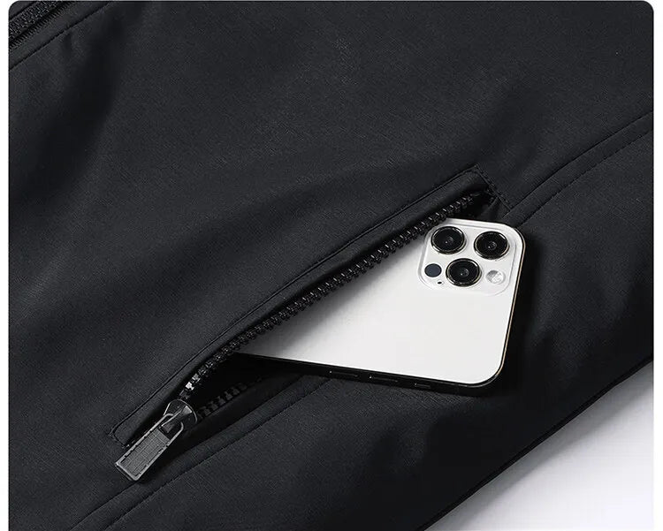 Men's Waterproof Winter Jacket - Quilted Lining & Stand Collar