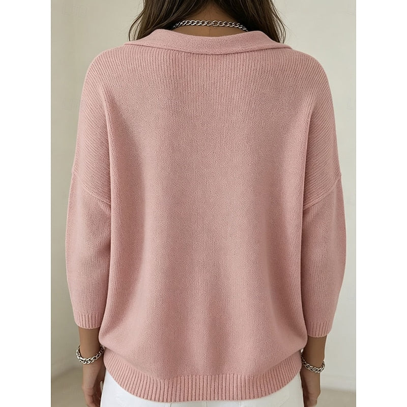 Women's Cowl-Neck Sweater - Elegant Draped Knit