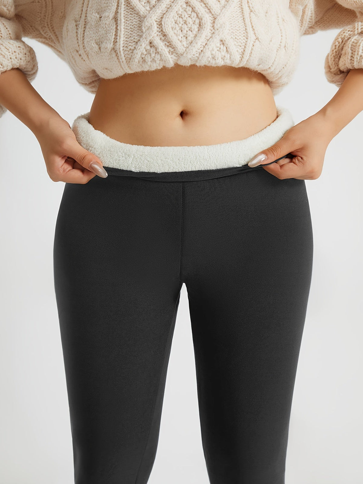 Women's High-Waist Winter Leggings - Cozy Lined