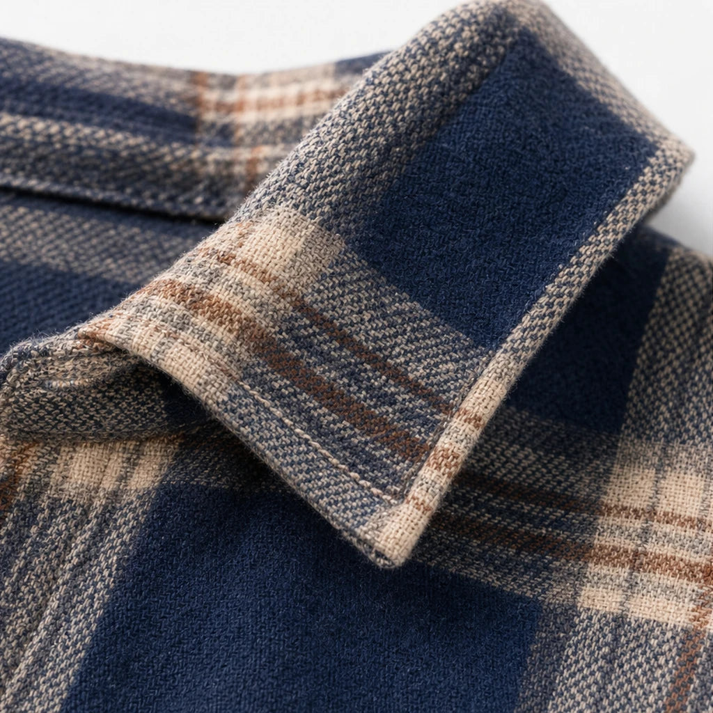 Women's Plaid Button-Front Blouse - Relaxed Hip-Length