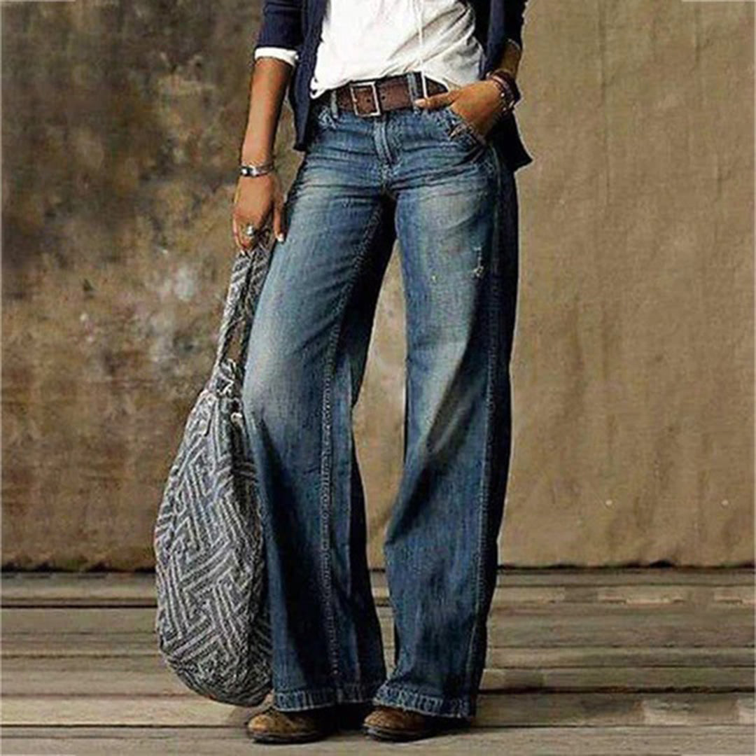 Women's Wide-Leg Vintage Jeans in blue, Relaxed Fit