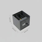 Outdoor wall light with slim vertical housing