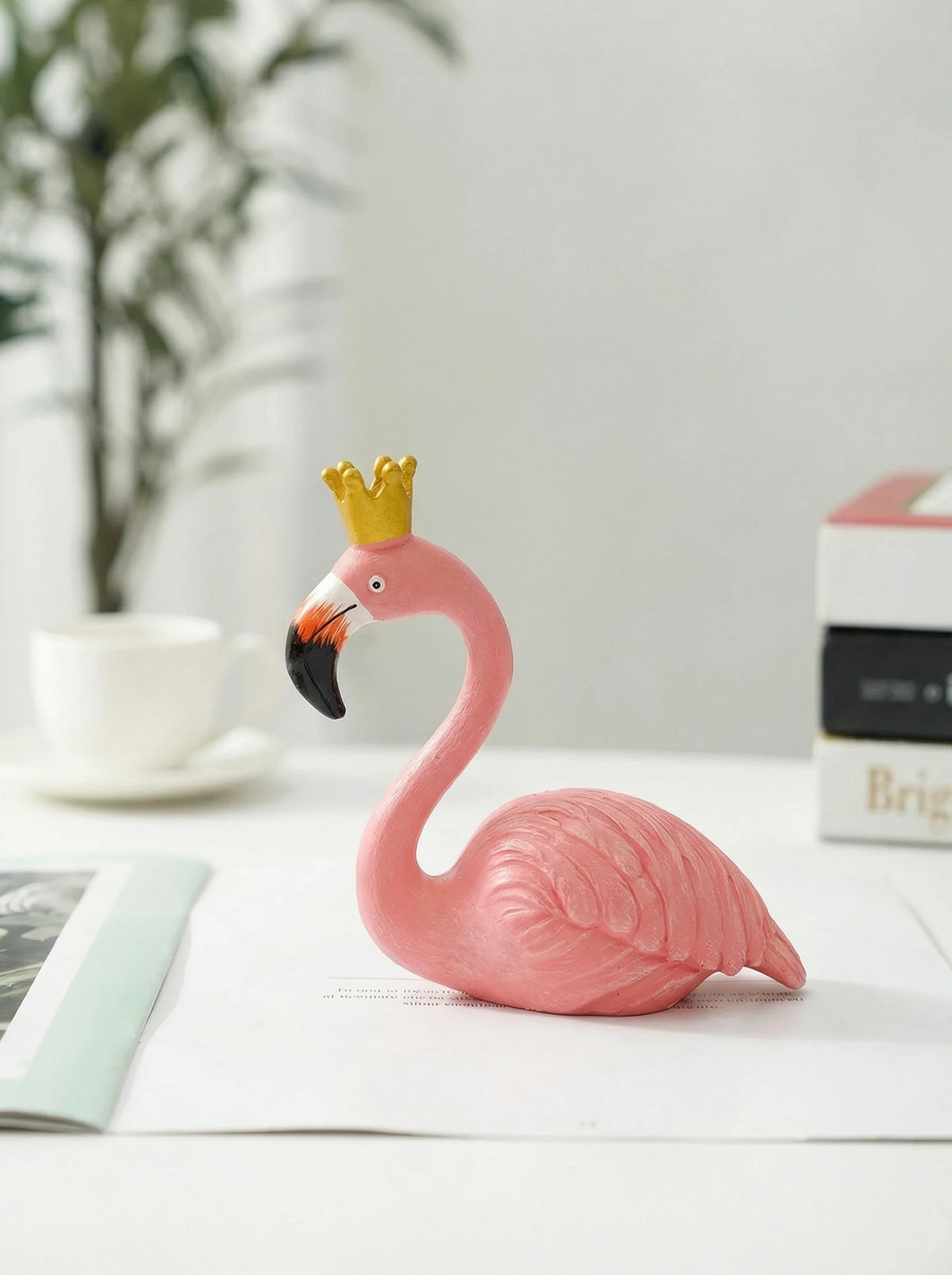 Decorative Figurine | Flamingo Standing Form-Figurine-Lightsnest