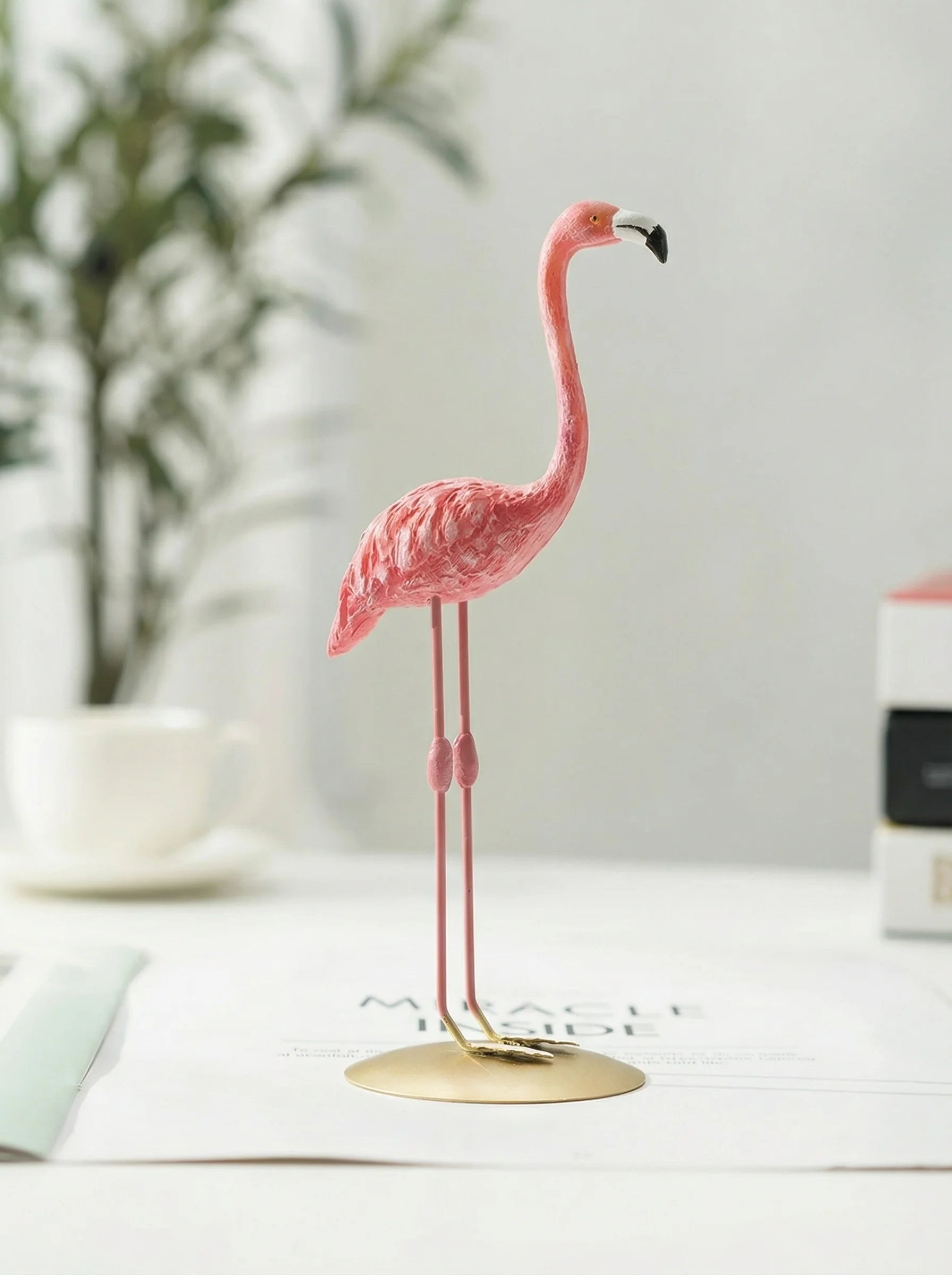 Decorative Figurine | Flamingo Standing Form-Figurine-Lightsnest