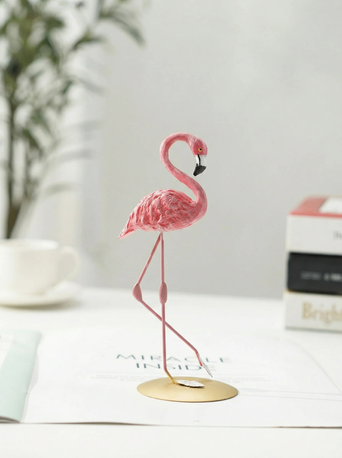 Decorative Figurine | Flamingo Standing Form-Figurine-Lightsnest