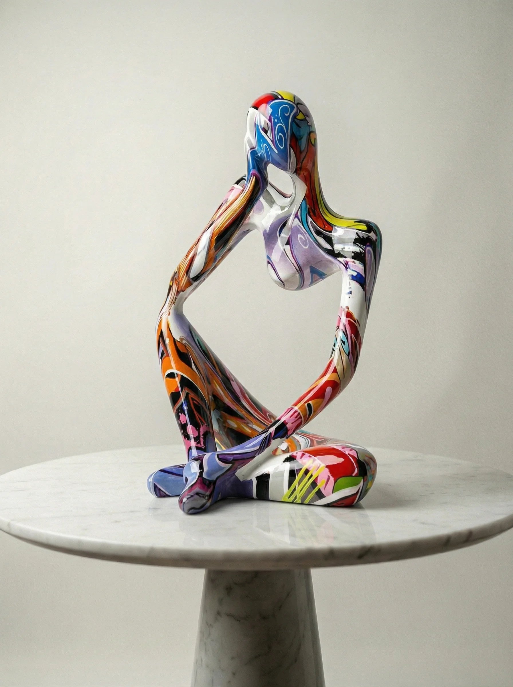 Decorative Figurine | Abstract Seated Figure-Figurine-Lightsnest