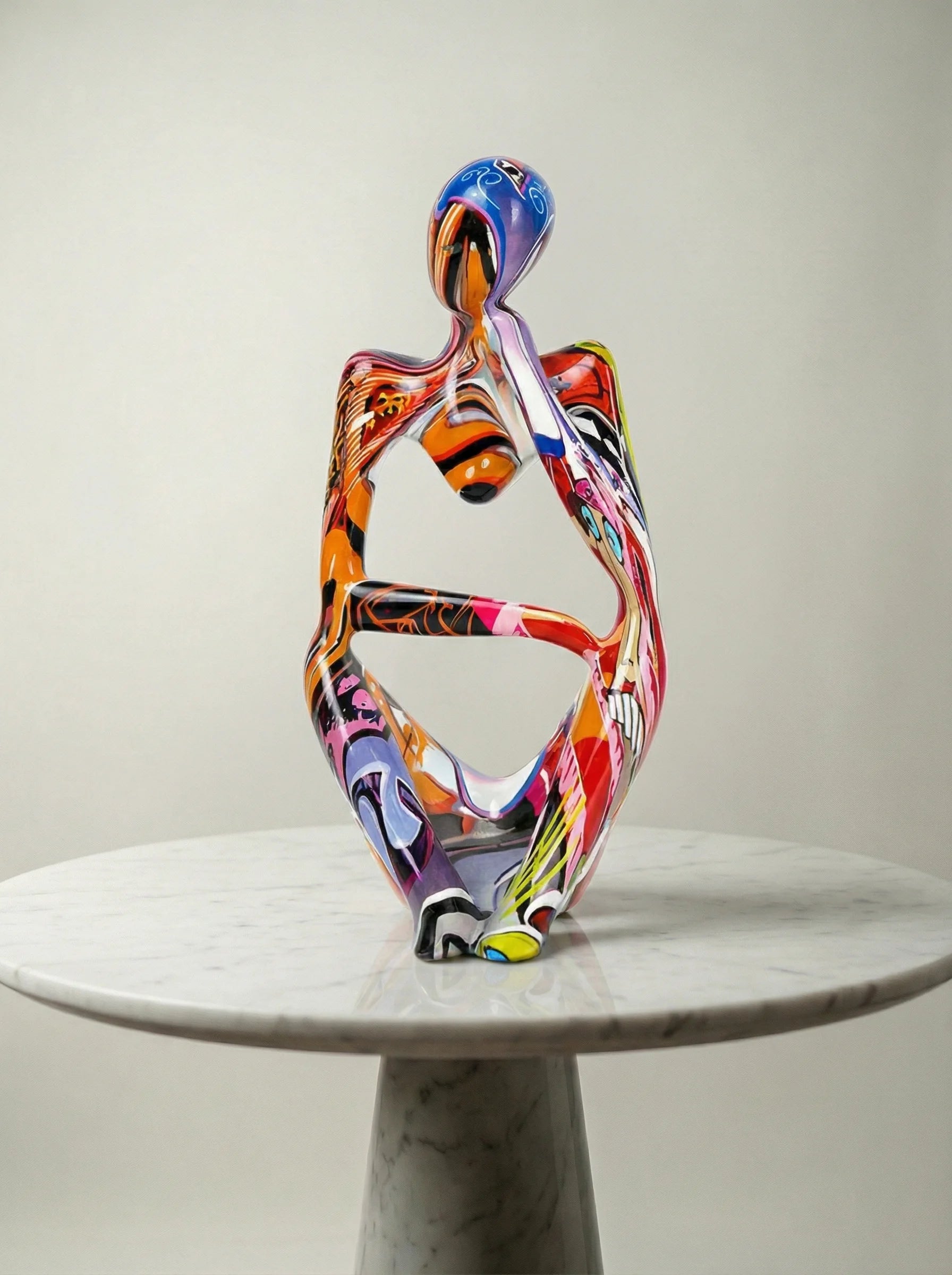 Decorative Figurine | Abstract Seated Figure-Figurine-Lightsnest