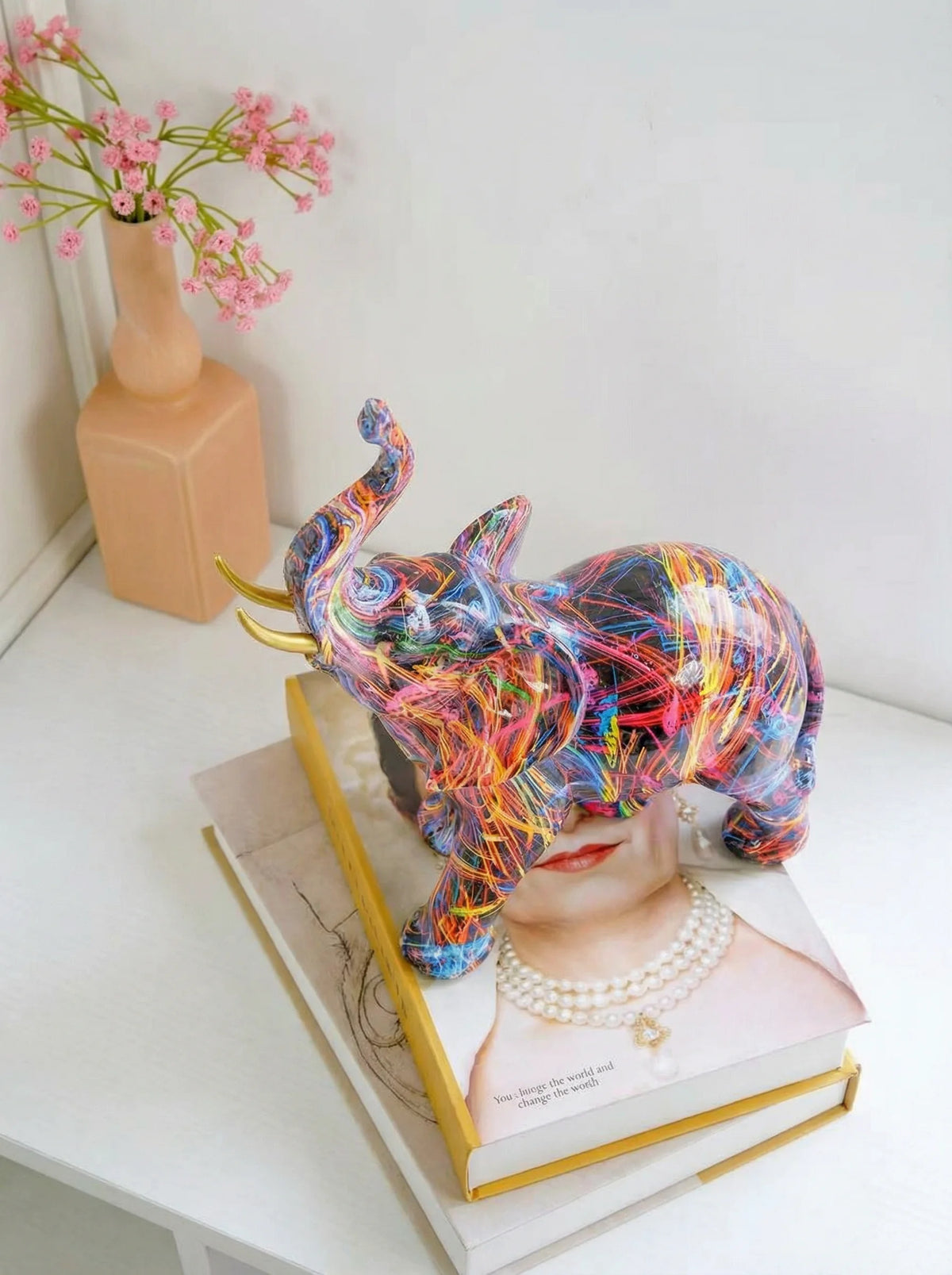 Decorative Sculpture | Elephant Figurine Design-Figurine-Lightsnest