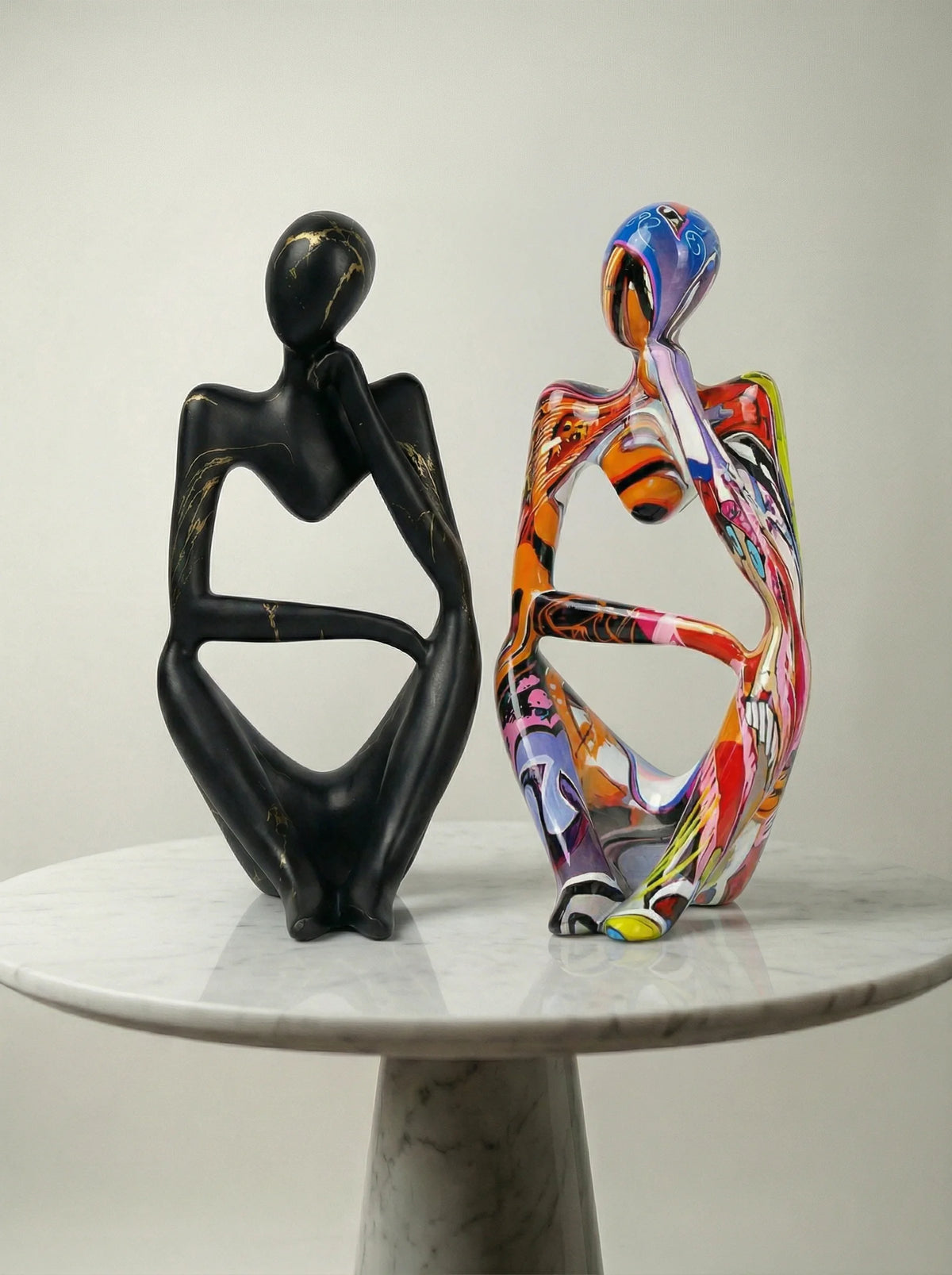 Decorative Figurine | Abstract Seated Figure-Figurine-Lightsnest