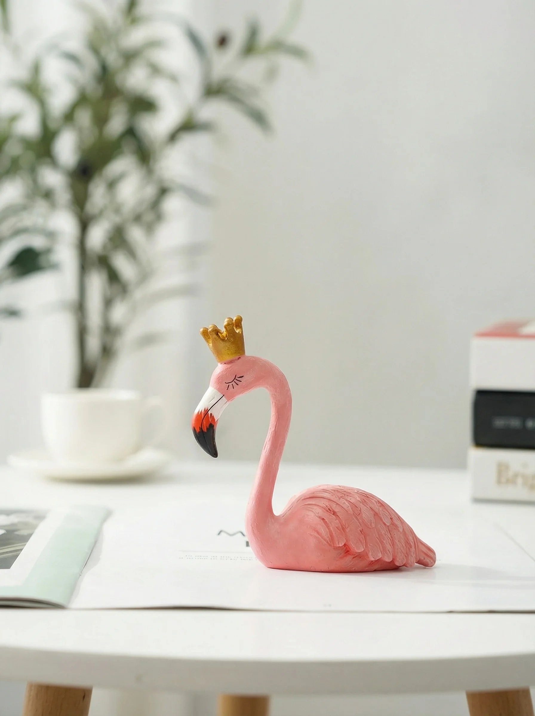 Decorative Figurine | Flamingo Standing Form-Figurine-Lightsnest