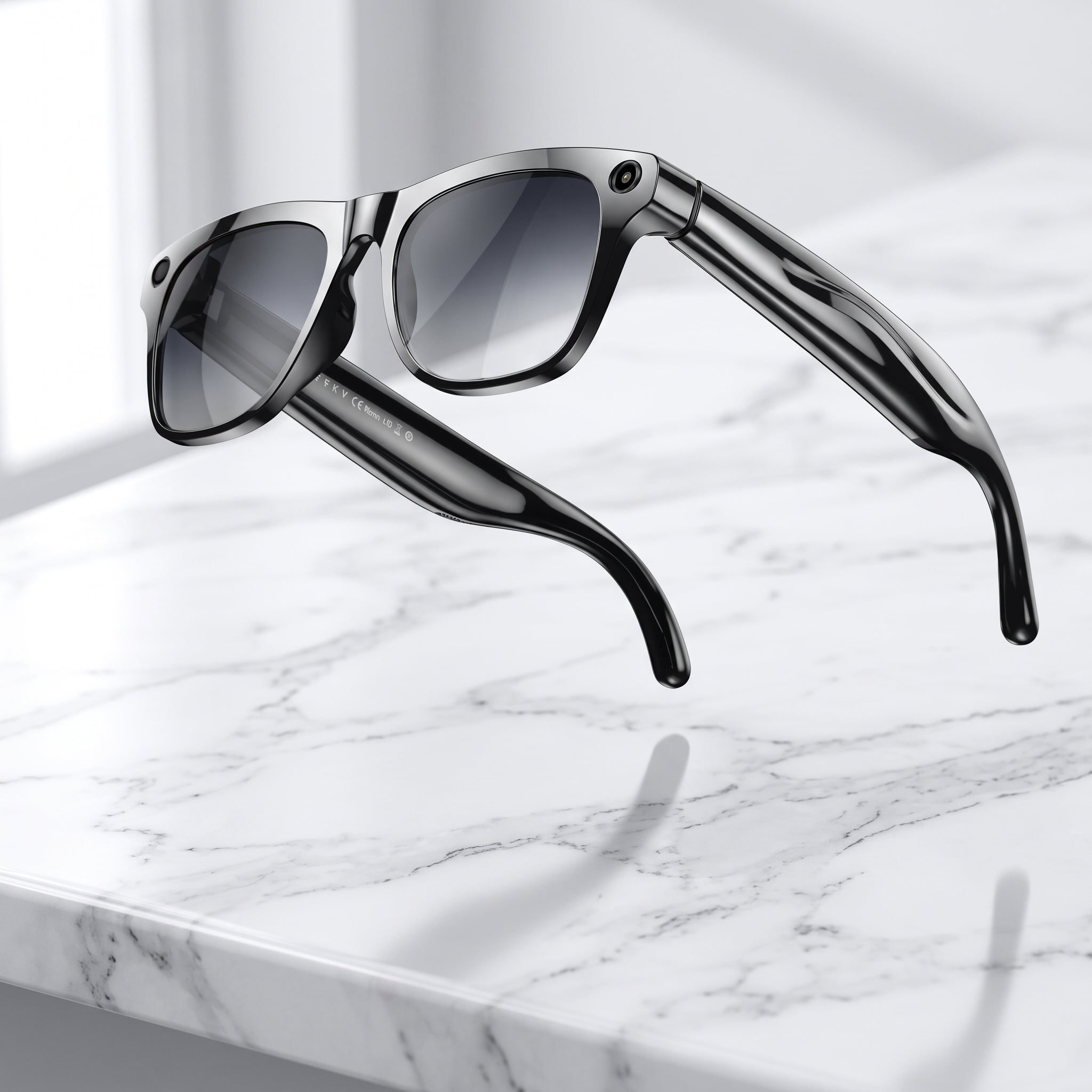 Smart Glasses with Bluetooth for Music and Calls - black