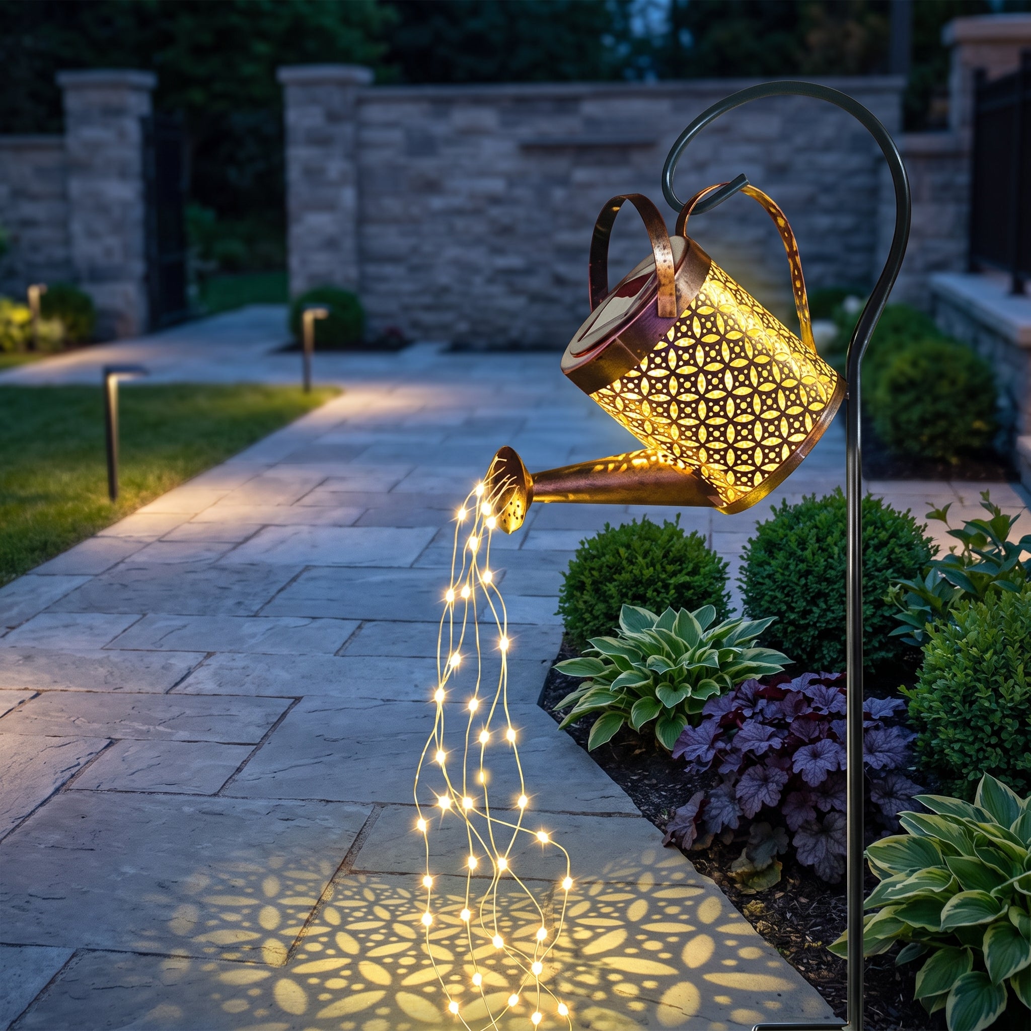 Garden Light Shaped as Watering Can with LED Glow