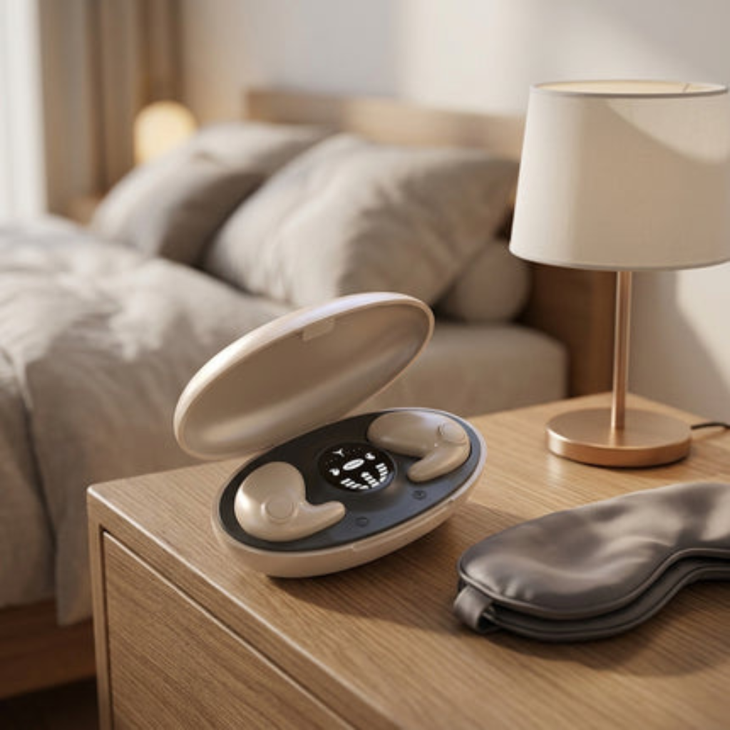 Wireless Earphones with Invisible Design and Sleep Mode - khaki