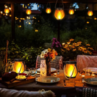 Solar Lantern Lights with Flame Effect for Garden Patio