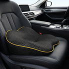 Car Seat Cushion with Height Boosting Memory Foam Padding - black