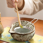 Matcha Tea Set Ceramic Bowls with Bamboo Whisk