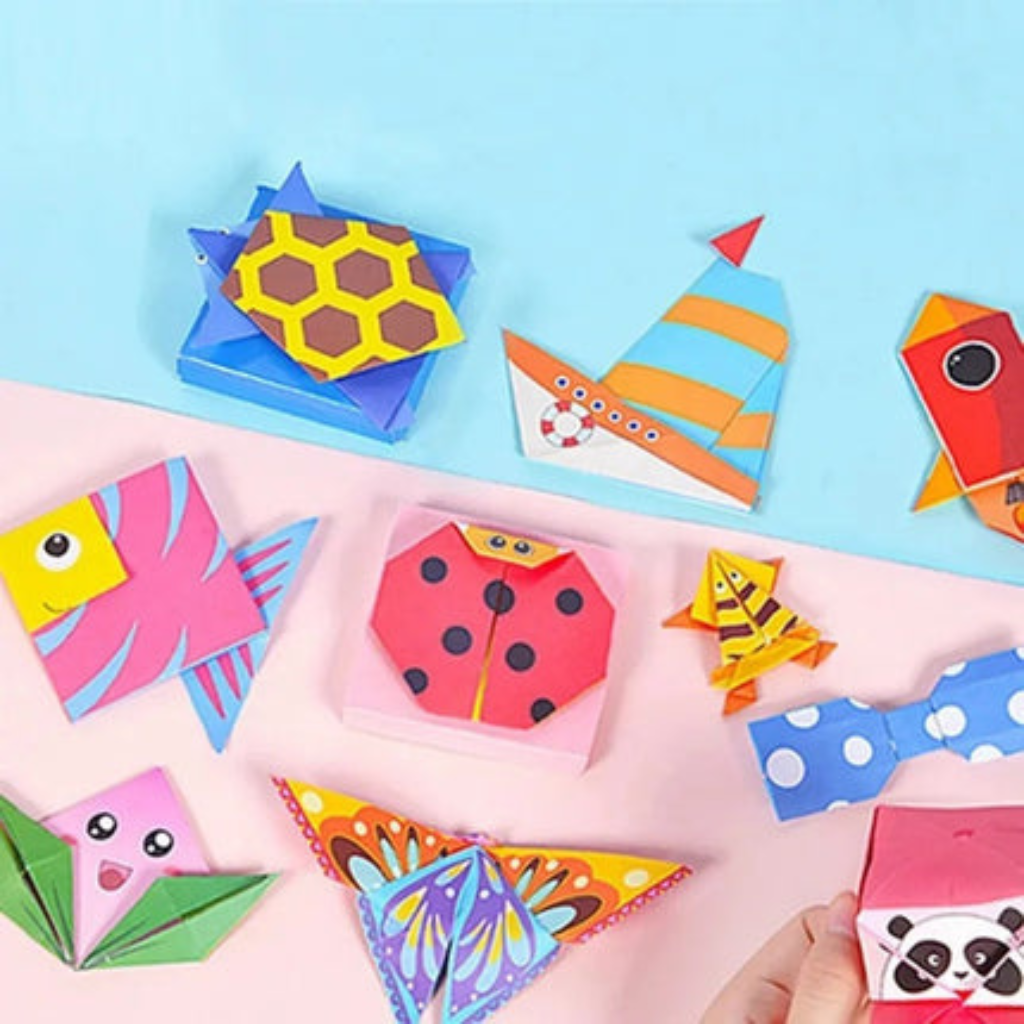 Origami Craft Kit with 3D Paper Animals for Educational Activity