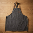 Work Apron Canvas Adjustable Straps Multiple Pockets - gray