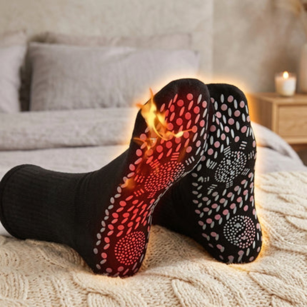 Heated Socks Rechargeable Winter Outdoor Activities - black