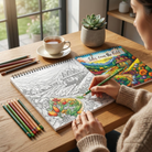 Coloring Book Adult Spiral Creative Relaxation