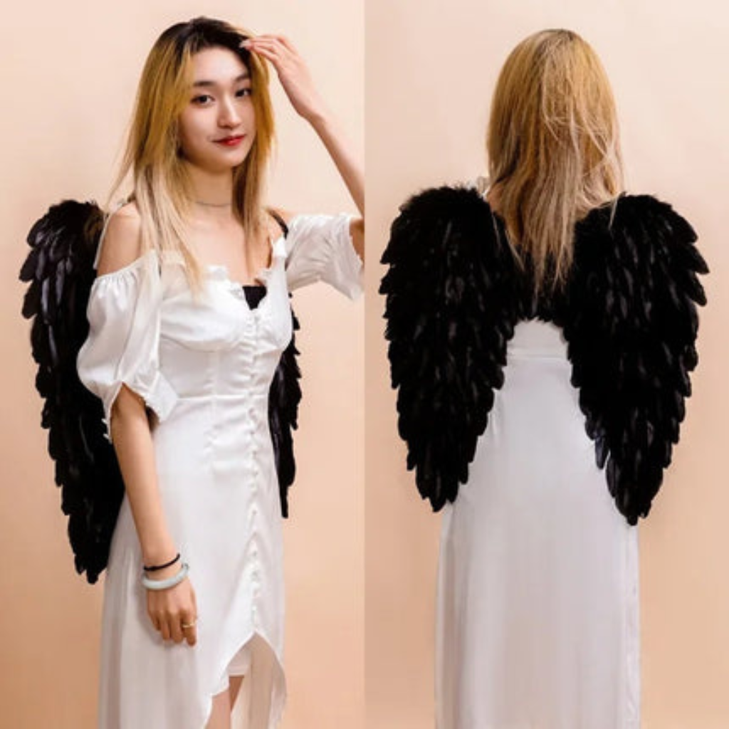 Costume Wings Feathered Angel Halloween Cosplay Accessory