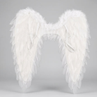Costume Wings Feathered Angel Halloween Cosplay Accessory - white