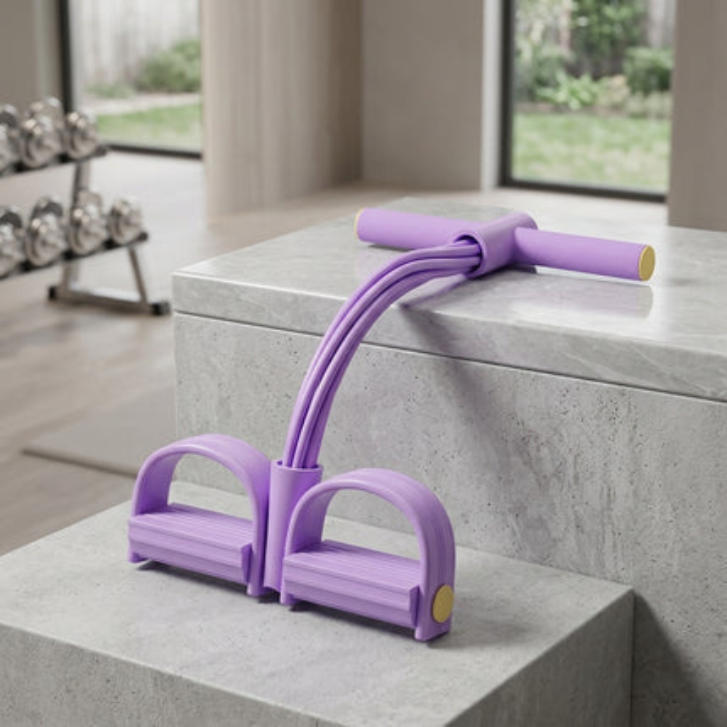 Resistance Trainer Six Tube Pedal Puller Full Body - purple
