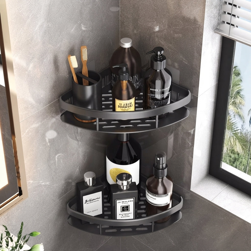 Shower Shelf with Corner Storage Wall Mounted