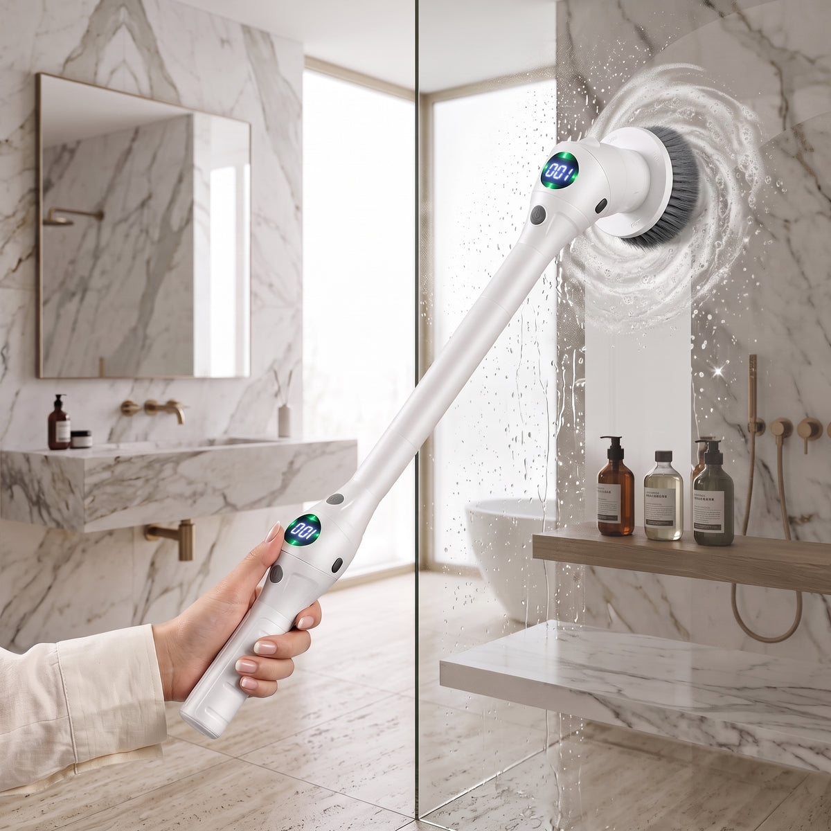 Electric Cleaning Scrub Brush with Eight Functions