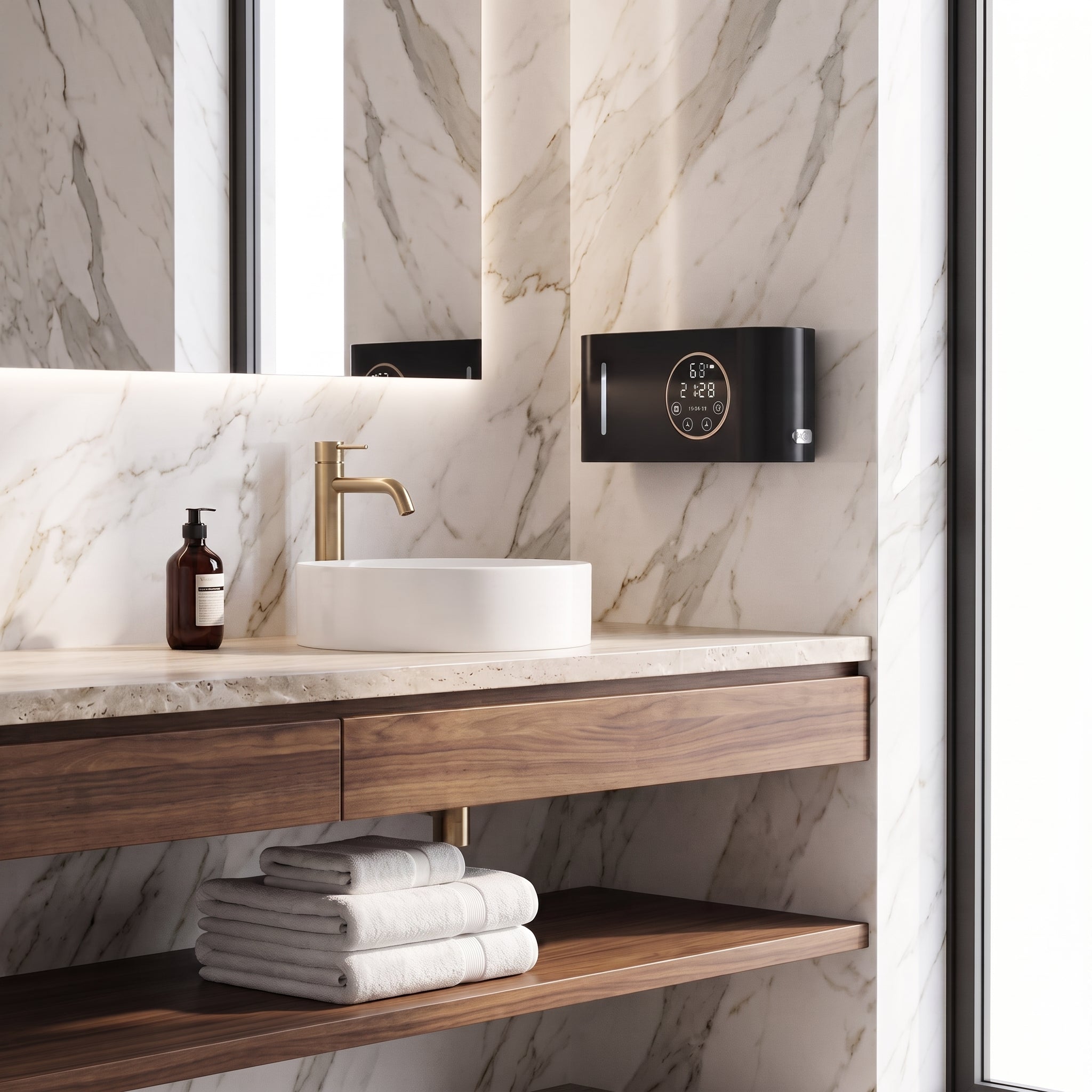 Touchless Soap Dispenser with Sensor Wall Mounted - black