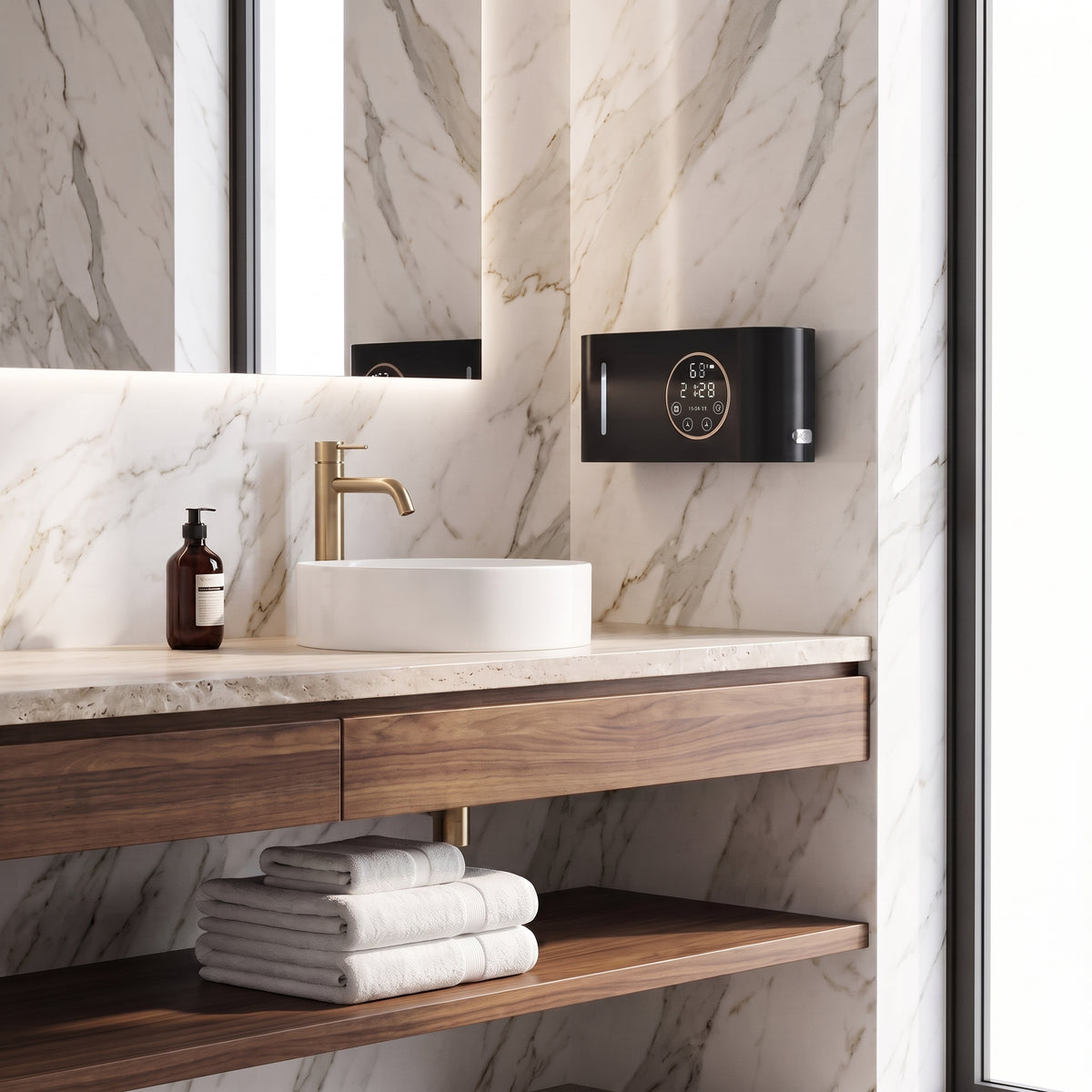 Touchless Soap Dispenser with Sensor Wall Mounted - black