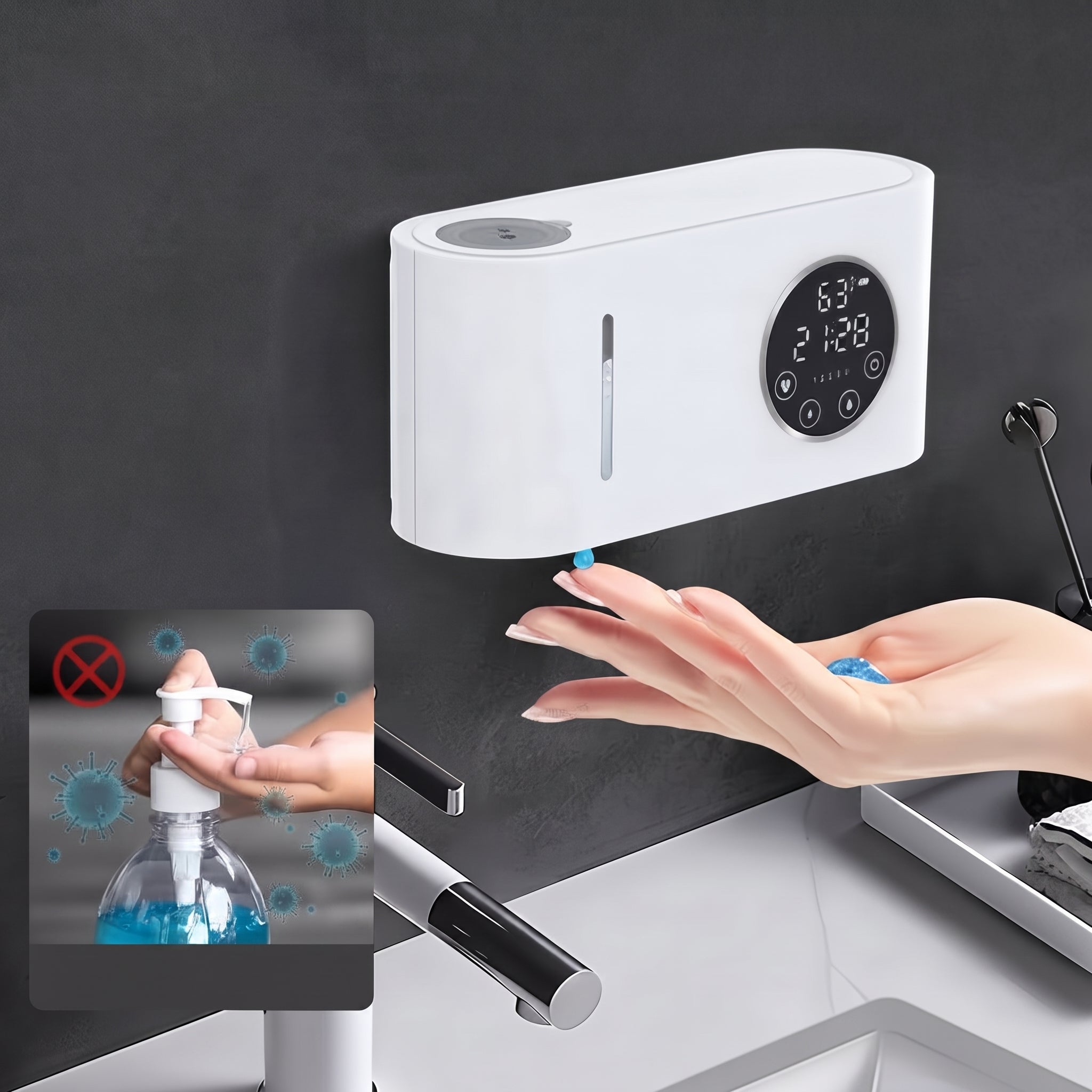 Touchless Soap Dispenser with Sensor Wall Mounted
