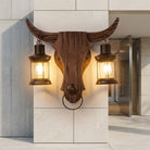 Wall Sconce Light with Double Iron Lanterns