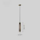 Mini pendant light with crystal glass and brass