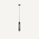 Mini pendant light with crystal glass and brass