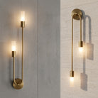 Indoor wall lamp with adjustable up down LED light - gold