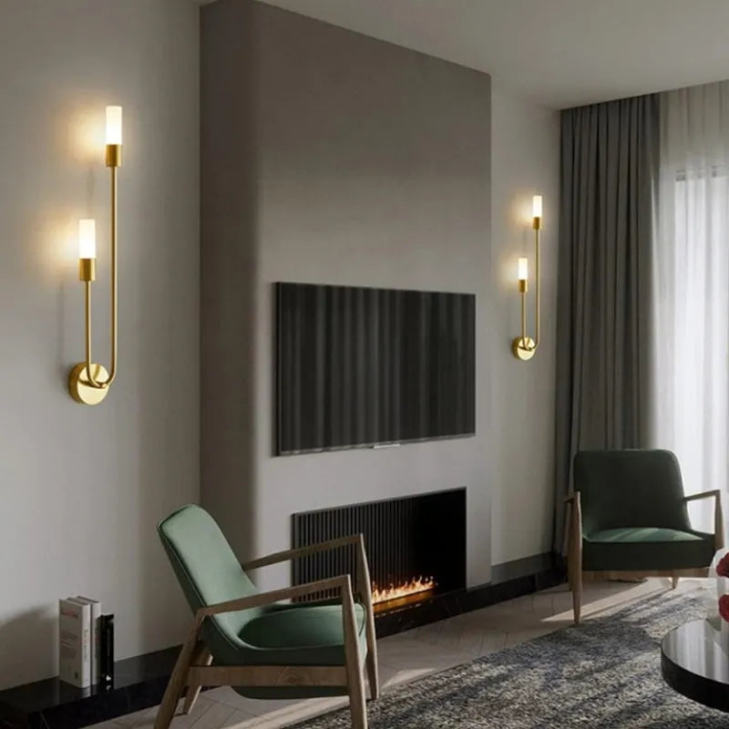 Indoor wall lamp with adjustable up down LED light