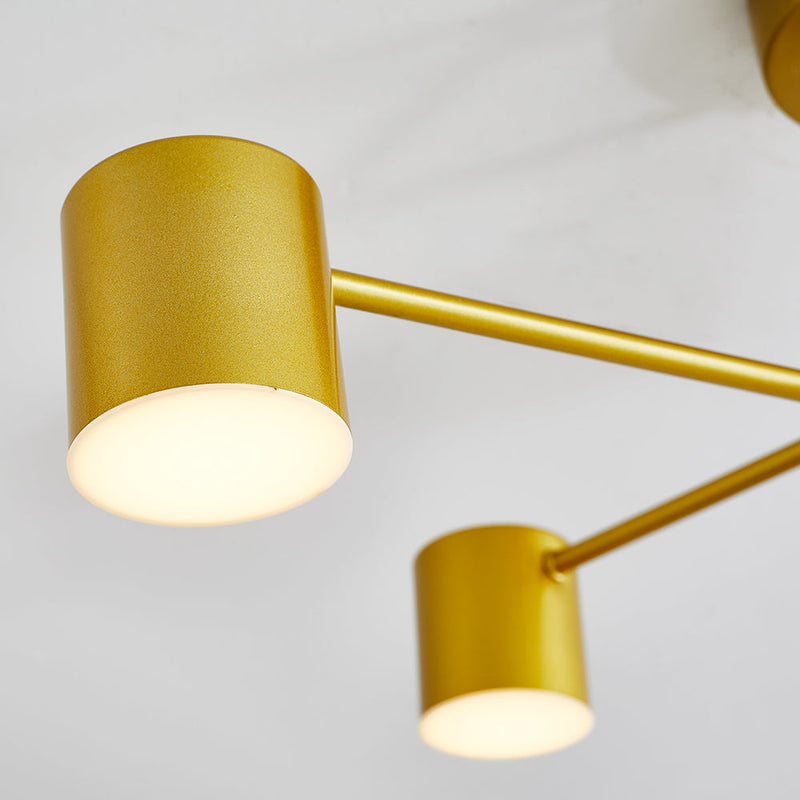 Six arm LED flush mount ceiling light