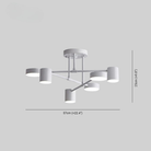 Six arm LED flush mount ceiling light