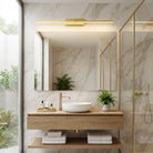 Linear LED Bathroom Wall Light Fixture - gold