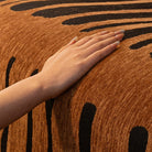 Sofa Cover with Geometric Pattern and Fringed Edges