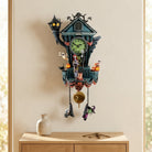Decorative Wall Clock Gothic Resin Pendant with Staring Figure