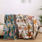 Boho cotton gauze decorative blanket for bed and sofa