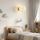 Kids bedroom LED wall light with astronaut moon design