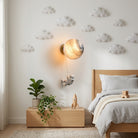 Kids bedroom LED wall light with astronaut moon design