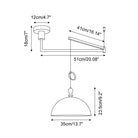 Pendant ceiling light with vintage swing arm