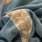 Reversible fish pattern summer throw blanket for sofa
