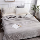 Quilted summer bedspread coverlet for bed - gray