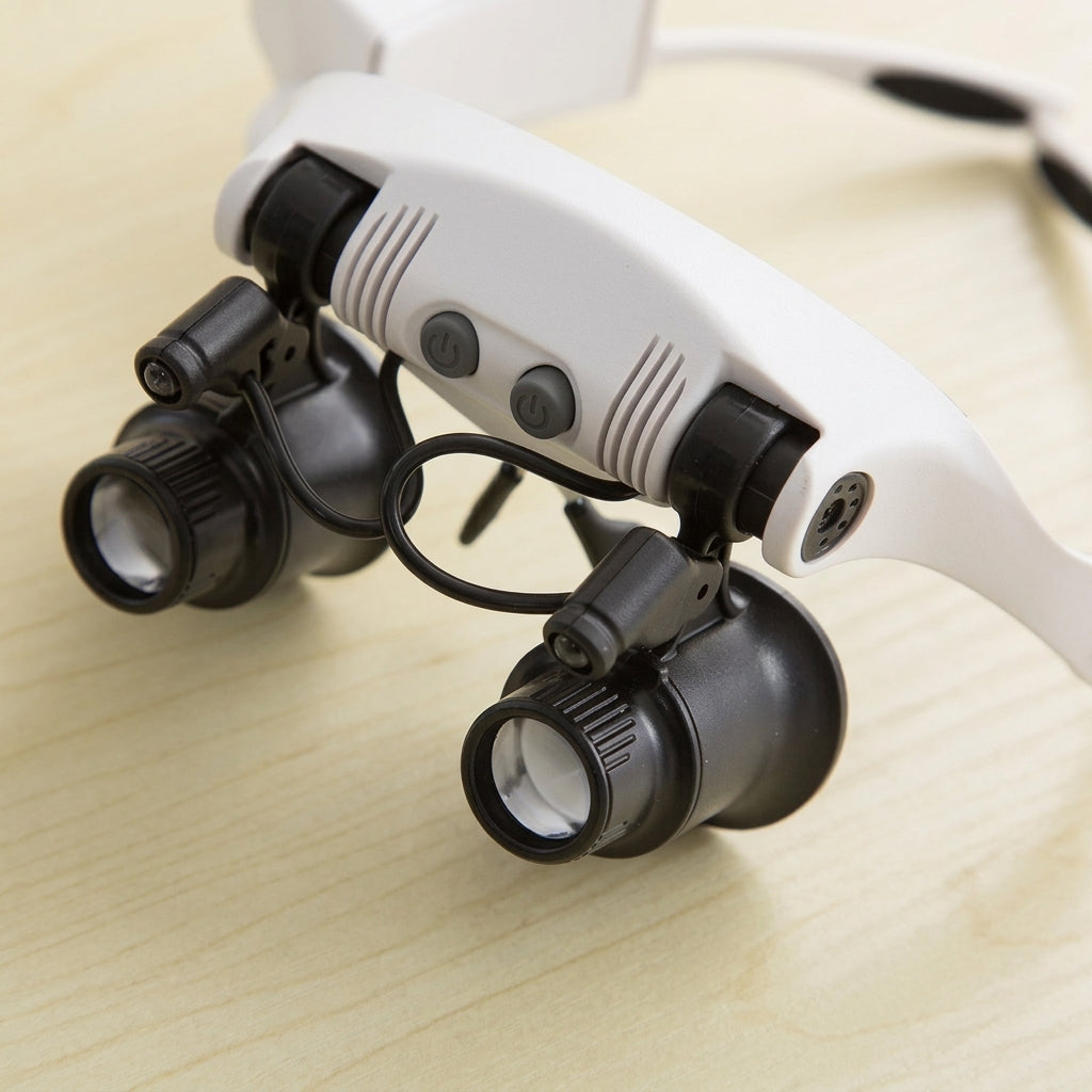 Magnifying Headset with LED Light and Interchangeable Lenses