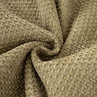 Reversible chenille sofa cover with decorative fringes